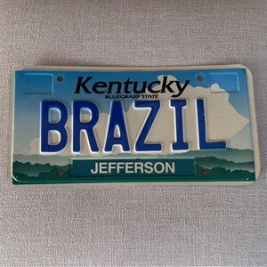 Kentucky Brazil License Plate